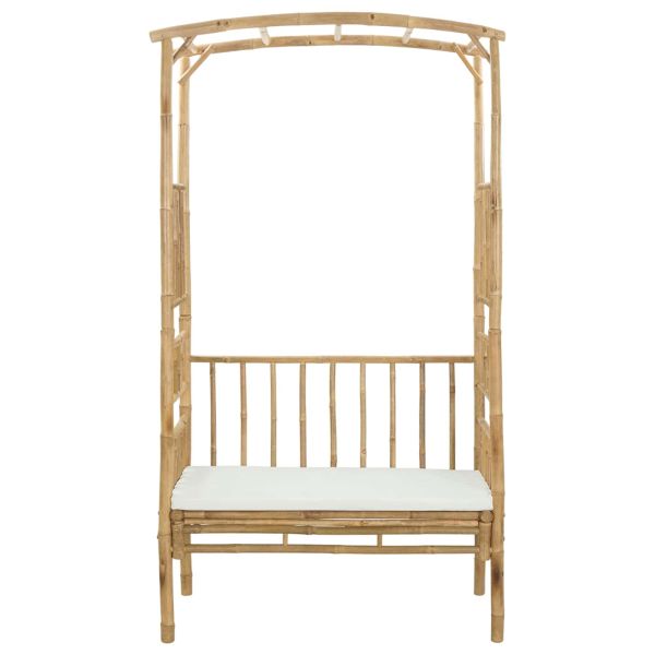 Градинска арка с пейка Естествен 115 x 50 x 205 см Бамбук