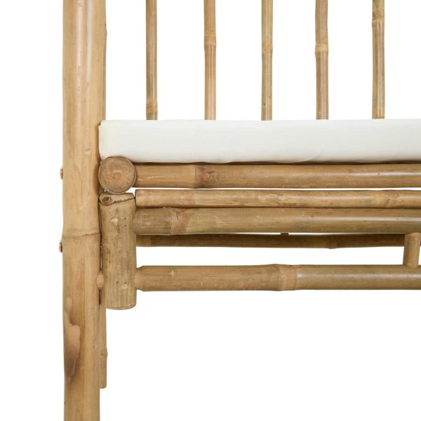 Градинска арка с пейка Естествен 115 x 50 x 205 см Бамбук