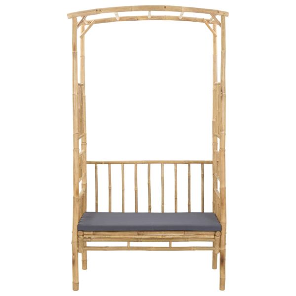 Градинска арка с пейка Естествен 115 x 50 x 205 см Бамбук