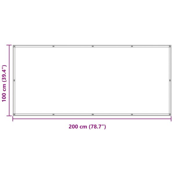 Балконен екран Червено 100 x 200 cm Оксфордска тъкан