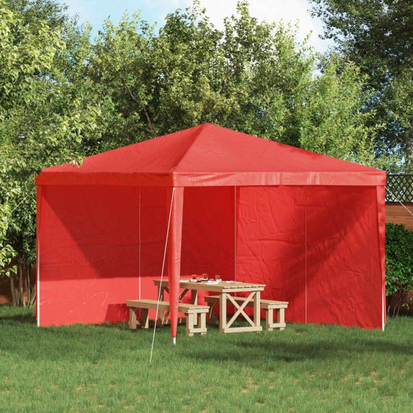 Стена на палатка за парти 2 pcs Червено 300 x 195 см