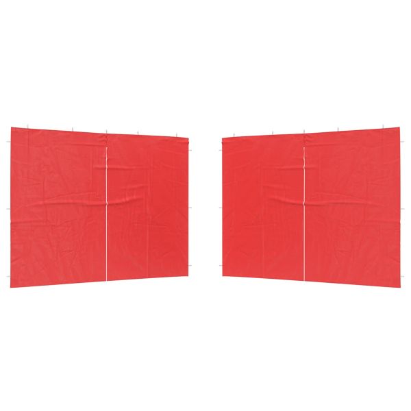 Стена на палатка за парти 2 pcs Червено 300 x 195 см