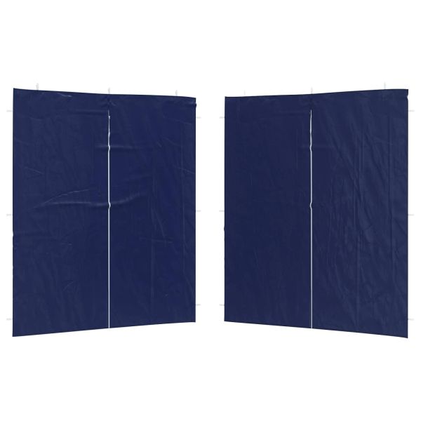 Стена на палатка за парти 2 pcs Синьо 200 x 195 см