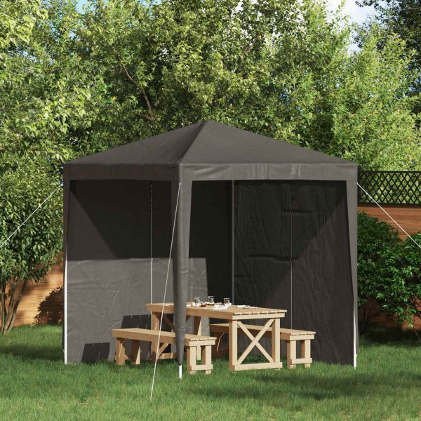 Стена на палатка за парти 2 pcs Антрацит 200 x 195 см
