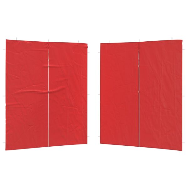 Стена на палатка за парти 2 pcs Червено 200 x 195 см