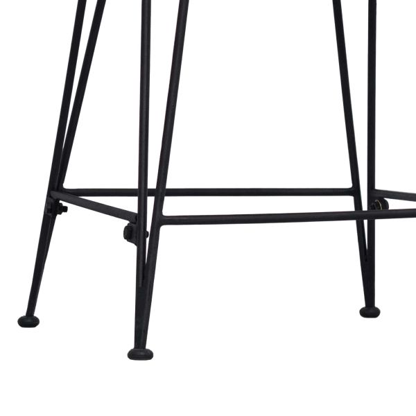 Бар стол 2 pcs Натурално 44 x 54 x 96 см Ратан и стомана