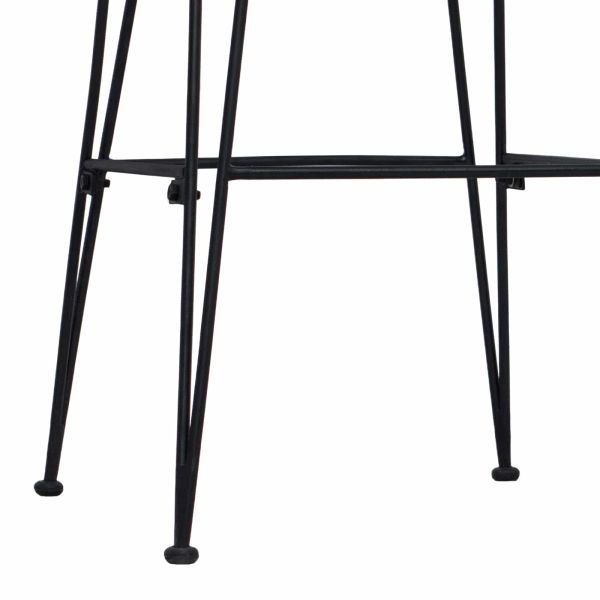 Бар стол 2 pcs Черно 44 x 55 x 109 см Ратан и стомана