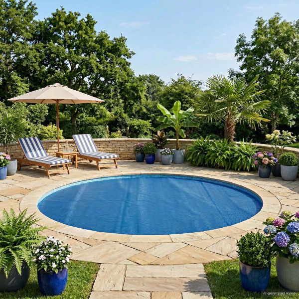 Покритие за басейн Изключително тежко Синьо 549 см ПЕ