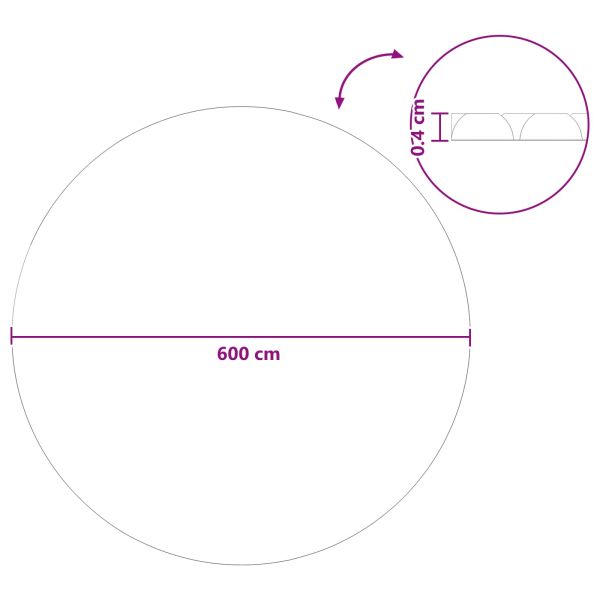 Покривало за басейн с високо качество Черно 600 cm ПЕ