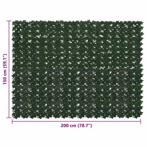 Завеса за балкон с листа Тъмнозелено 200 x 150 cm