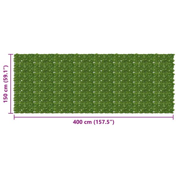 Завеса за балкон с листа Зелен и жълт 400 x 150 cm