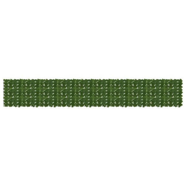 Завеса за балкон с листа Зелено 500 x 75 cm Полиестер и тъкан