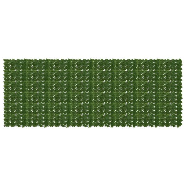 Завеса за балкон с листа Зелено 400 x 150 cm Полиестер и тъкан