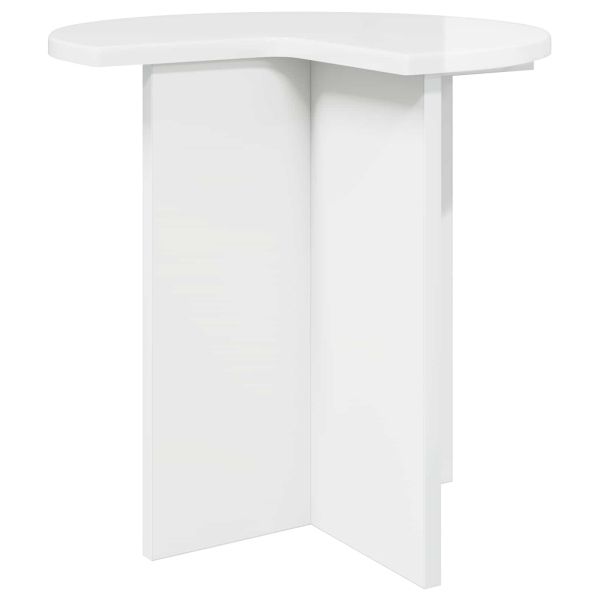 Странична маса 2 pcs Бял гланц Ø 39 x 38 см Инженерна дървесина