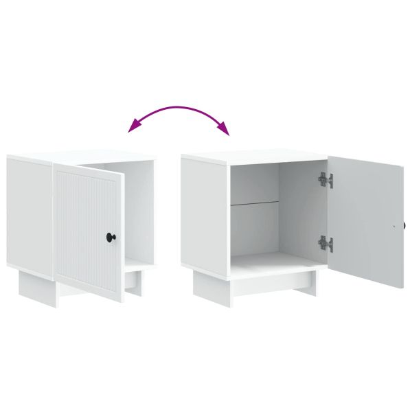 Нощен шкаф 2 pcs Бяло 43 x 34,5 x 50 см Инженерна дървесина