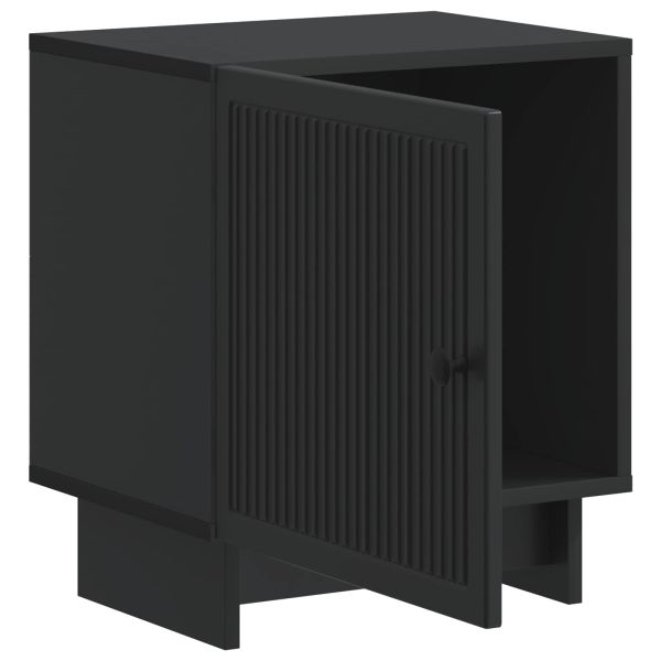 Нощен шкаф Черно 43 x 34,5 x 50 см Инженерна дървесина
