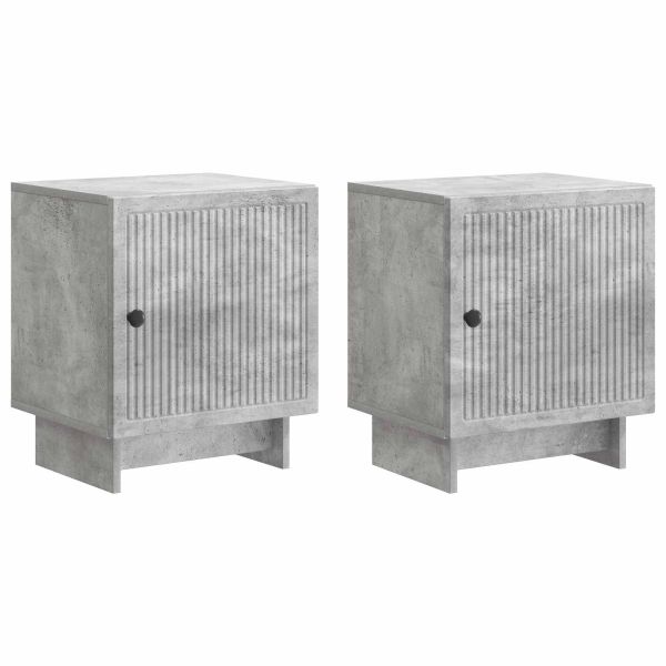 Нощен шкаф 2 pcs Бетонно сиво 43 x 34,5 x 50 см