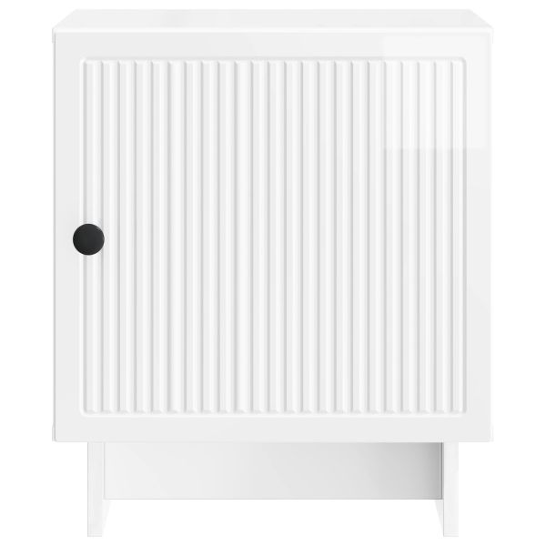 Нощен шкаф 2 pcs Бял гланц 43 x 34,5 x 50 см