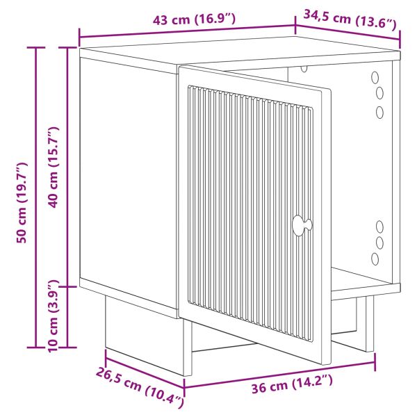 Нощен шкаф 2 pcs Бял гланц 43 x 34,5 x 50 см