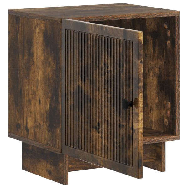 Нощен шкаф Опушен дъб 43 x 34,5 x 50 см Инженерна дървесина