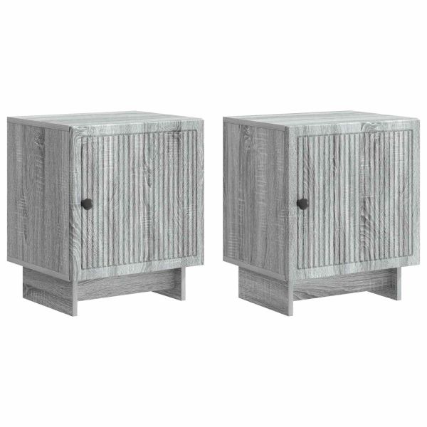 Нощен шкаф 2 pcs Сива сонома 43 x 34,5 x 50 см