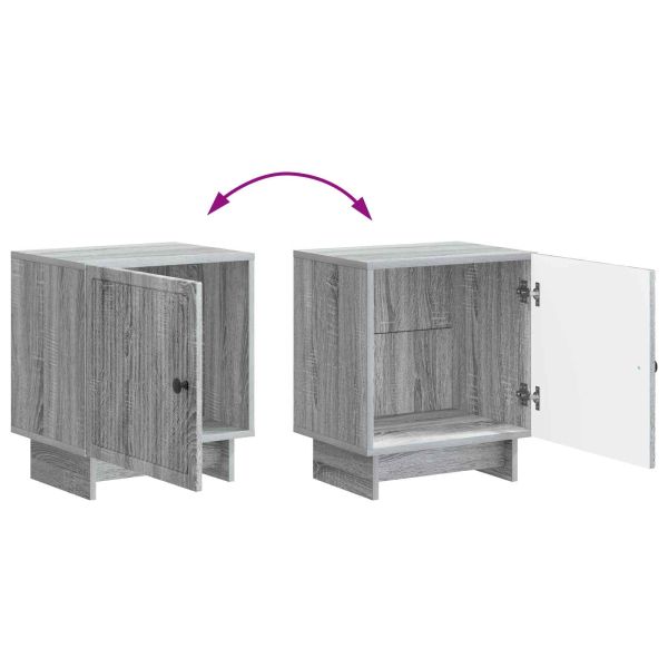Нощен шкаф 2 pcs Сива сонома 43 x 34,5 x 50 см