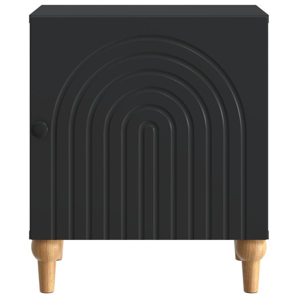 Нощен шкаф Черно 43 x 34,5 x 50 см Инженерна дървесина