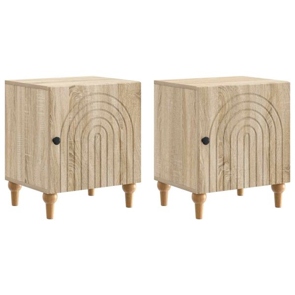 Нощен шкаф 2 pcs Дъб сонома 43 x 34,5 x 50 см