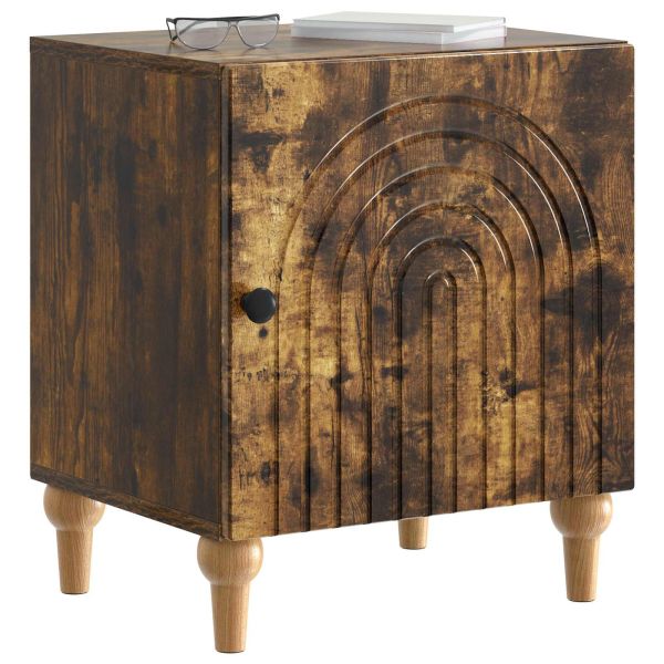 Нощен шкаф 2 pcs Опушен дъб 43 x 34,5 x 50 см