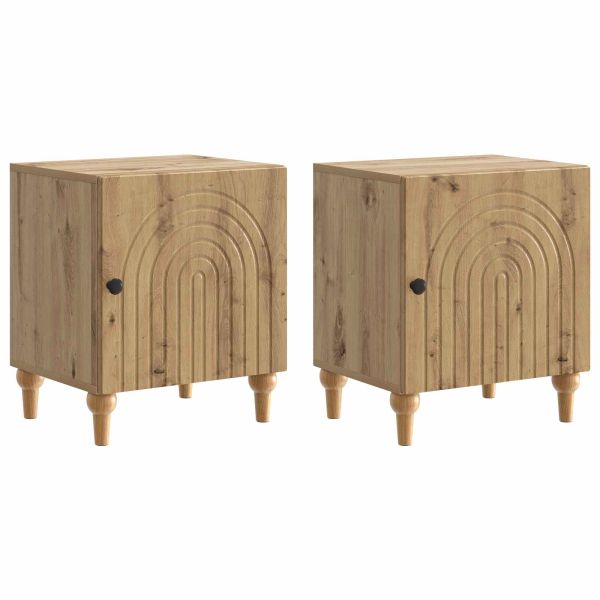 Нощен шкаф 2 pcs Дъб артизан 43 x 34,5 x 50 см