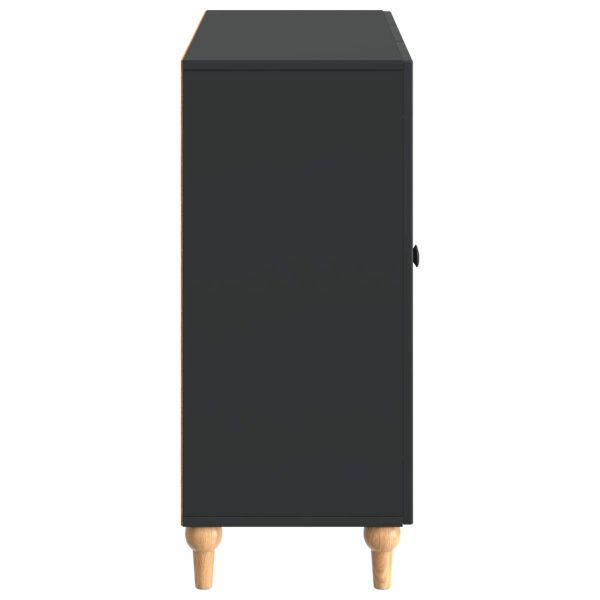 Служебен шкаф Черно 89 x 34,5 x 80 см Инженерна дървесина