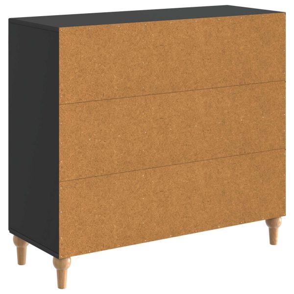 Служебен шкаф Черно 89 x 34,5 x 80 см Инженерна дървесина