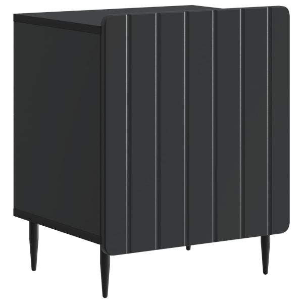 Нощен шкаф Черно 43 x 34,5 x 52 см Инженерна дървесина