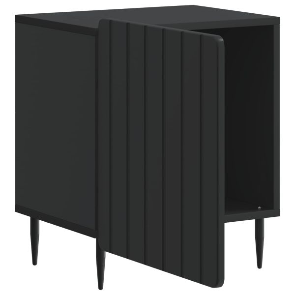 Нощен шкаф Черно 43 x 34,5 x 52 см Инженерна дървесина