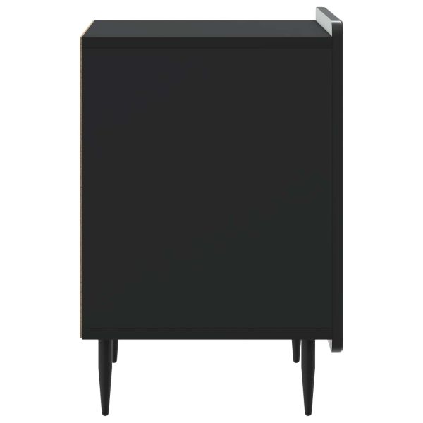 Нощен шкаф Черно 43 x 34,5 x 52 см Инженерна дървесина