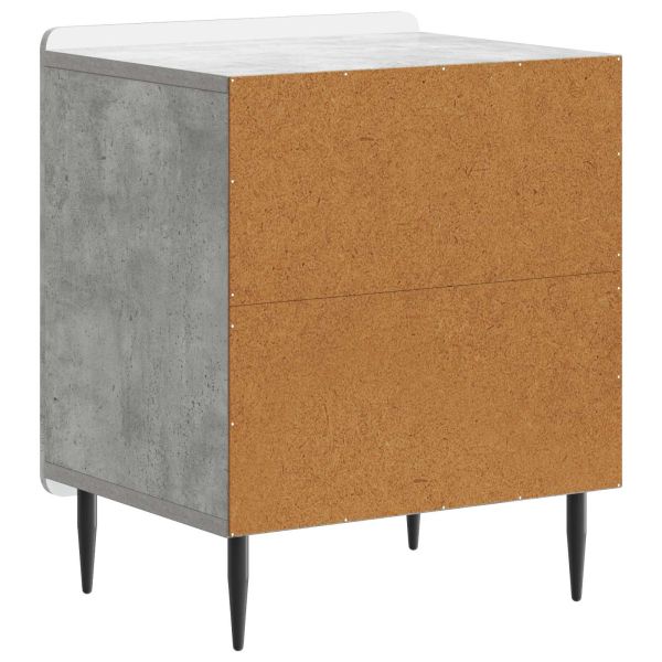 Нощен шкаф Бетонно сиво 43 x 34,5 x 52 см Инженерна дървесина
