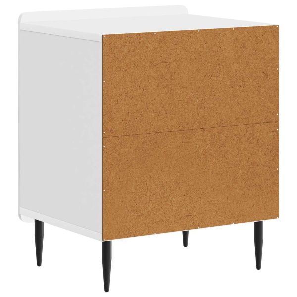 Нощен шкаф 2 pcs Бял гланц 43 x 34,5 x 52 см