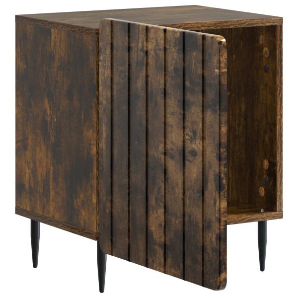 Нощен шкаф Опушен дъб 43 x 34,5 x 52 см Инженерна дървесина