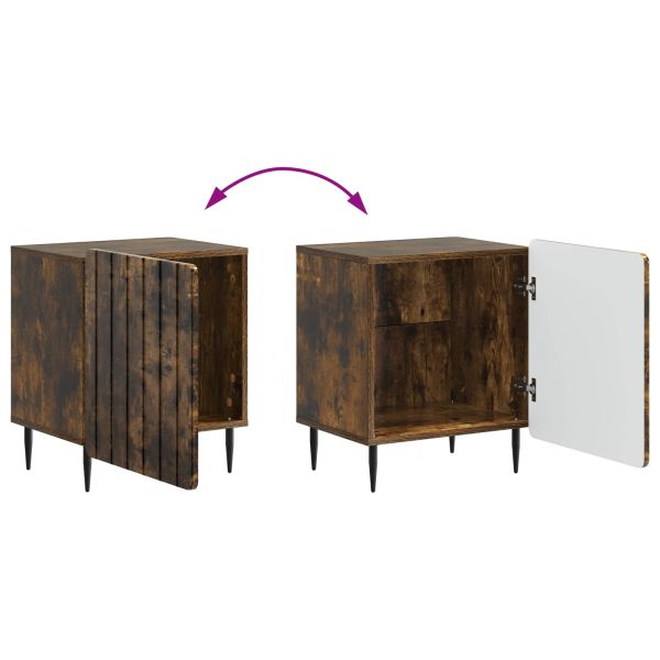 Нощен шкаф 2 pcs Опушен дъб 43 x 34,5 x 52 см