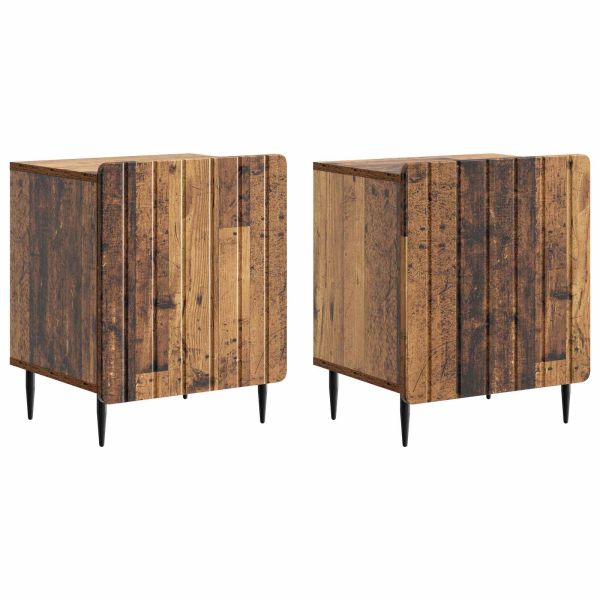 Нощен шкаф 2 pcs Старо дърво 43 x 34,5 x 52 см