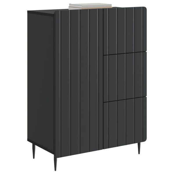 Служебен шкаф Черно 66 x 34,5 x 91,5 см Инженерна дървесина