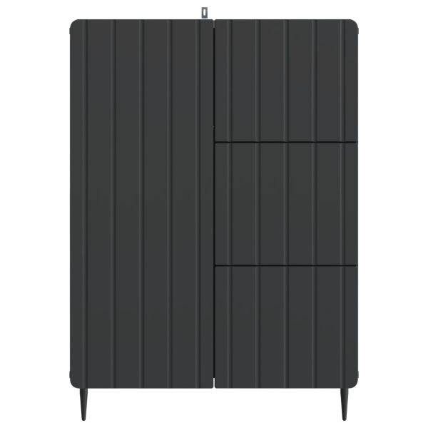 Служебен шкаф Черно 66 x 34,5 x 91,5 см Инженерна дървесина
