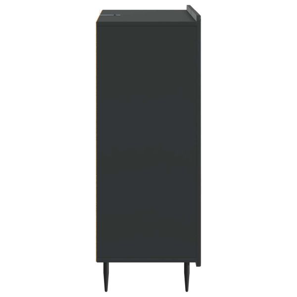 Служебен шкаф Черно 66 x 34,5 x 91,5 см Инженерна дървесина