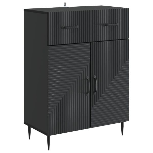 Служебен шкаф Черно 66 x 34,5 x 89,5 см Инженерна дървесина
