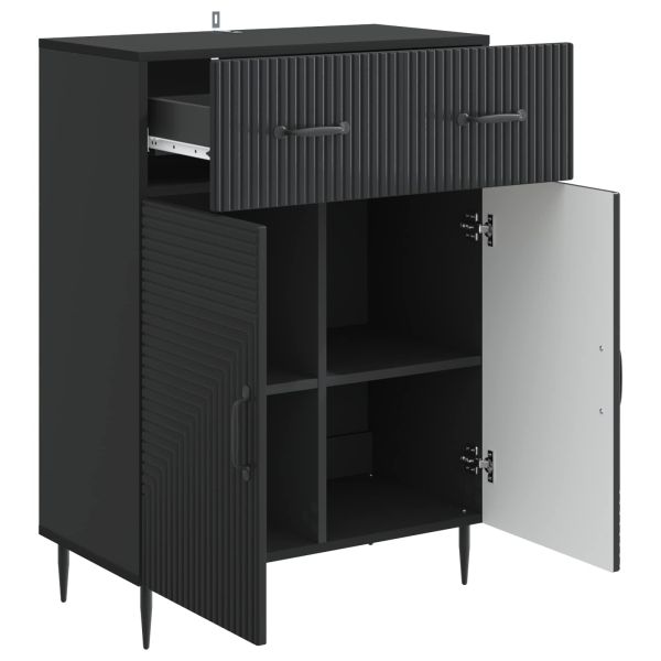 Служебен шкаф Черно 66 x 34,5 x 89,5 см Инженерна дървесина