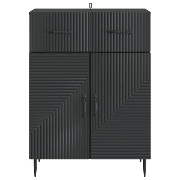 Служебен шкаф Черно 66 x 34,5 x 89,5 см Инженерна дървесина