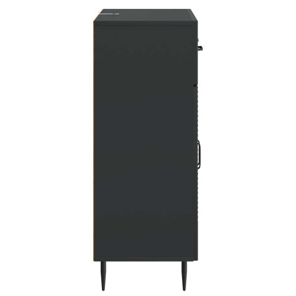 Служебен шкаф Черно 66 x 34,5 x 89,5 см Инженерна дървесина
