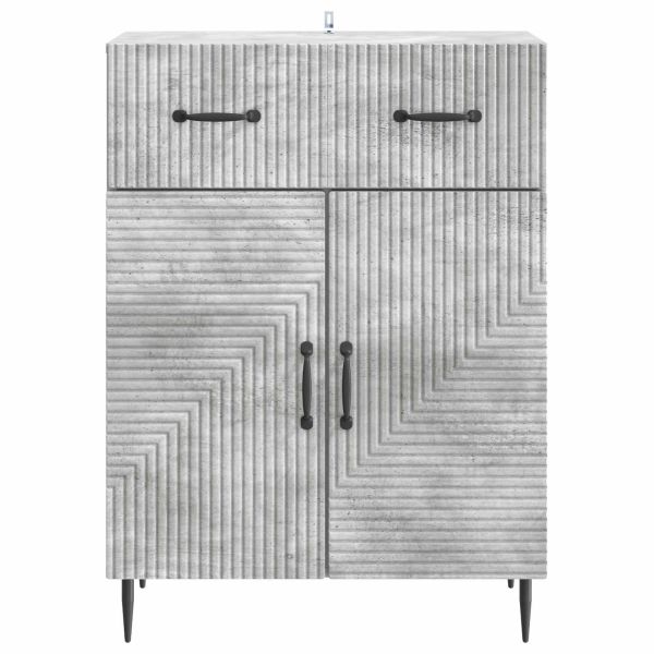 Служебен шкаф с чекмедже Бетонно сиво 66 x 34,5 x 89,5 см