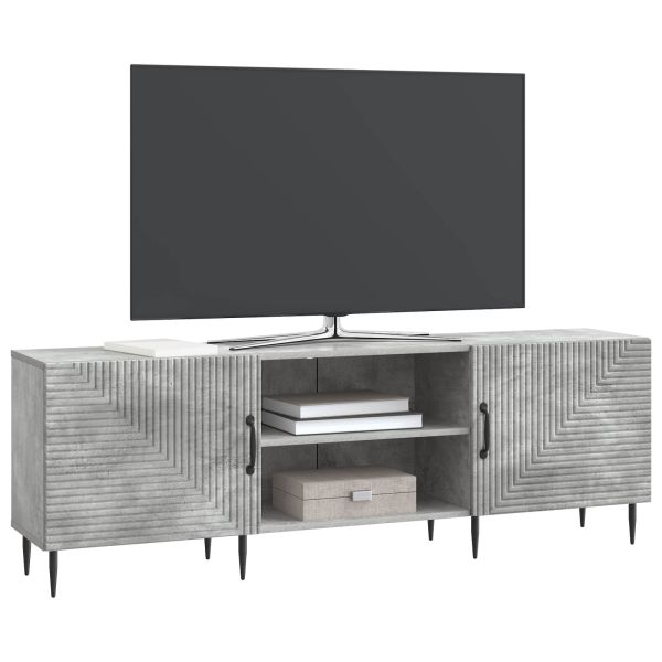 ТВ шкаф Бетонно сиво 150 x 31 x 50 см Инженерна дървесина