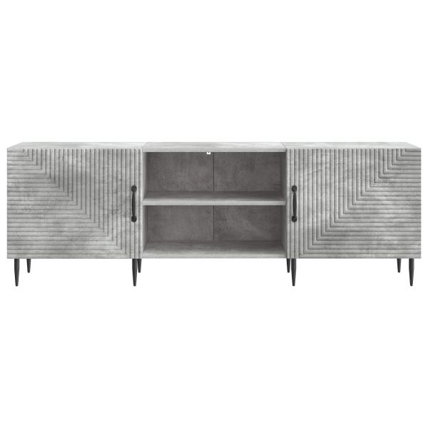 ТВ шкаф Бетонно сиво 150 x 31 x 50 см Инженерна дървесина
